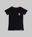 Tシャツ ND-05(ブラック・蛍光ピンク)フロント