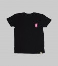 Tシャツ ND-05 (MEN)ブラック・蛍光ピンク フロント