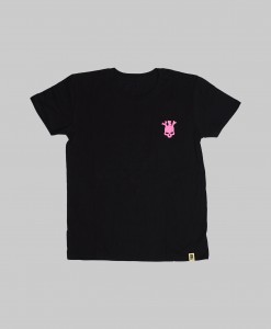 Tシャツ ND-05 (MEN)ブラック・蛍光ピンク　フロント
