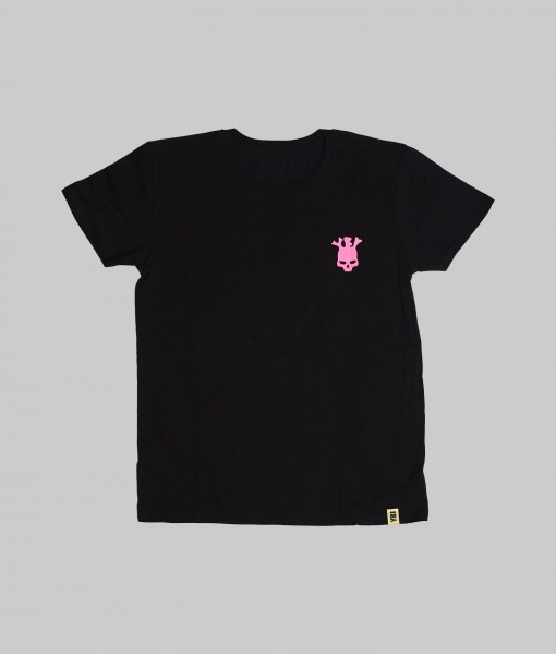 Tシャツ ND-05 (MEN)ブラック・蛍光ピンク フロント Tシャツ ND-05 (MEN)ブラック・蛍光ピンク フロント