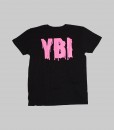 Tシャツ ND-05 (MEN)ブラック・蛍光ピンク　バック