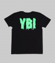 Tシャツ ND-05 (MEN)ブラック・蛍光グリーン　バック
